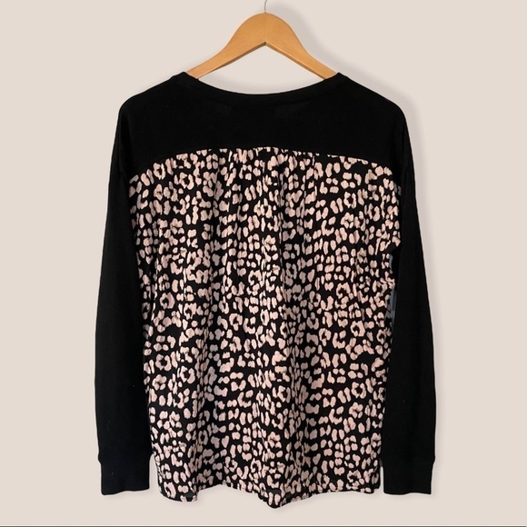 Jones New York Black Knit Leopard Top - Picture 4 of 8